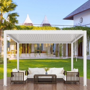 Backyard Gazebo Waterproofing Metal Roof Aluminum Frame