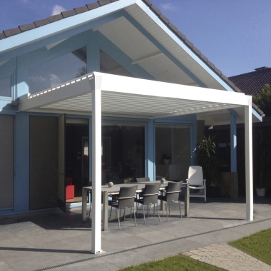 4x4m Aluminium Alloy Adjustable Gazebo Cover Vergola With Sunshade Roof