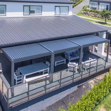 Freestanding Aluminium Louvre Roof Bioclimatic Pergola For Outdoor Cafe