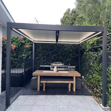 Chinese Motorized Pergola Pavilion Aluminium Outdoor Waterproof Metal Gazebo