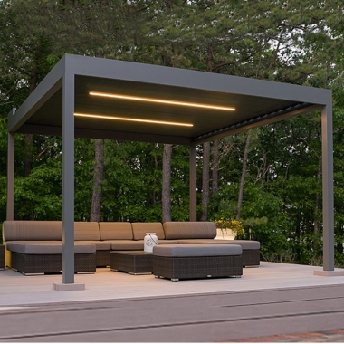 Garden Louvre Roof Pergola Aluminium Outdoor Motorized Gazebo