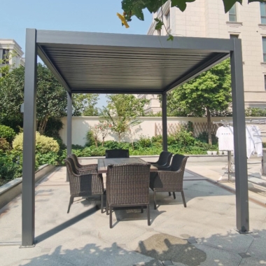 Remote Electric Aluminium Louver Pergola For Patio Aluminum Louvered Roof Pergola Kits