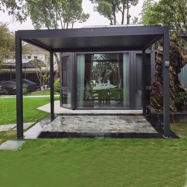 China Manufacturer Insulated Pergol Set Aluminum 4X3 Waterproof Opening Louvre Roof Pergola