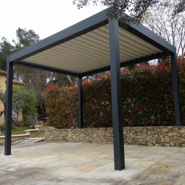 3x4m Modern Outdoor Waterproof Motorized Aluminum Louver Pergola