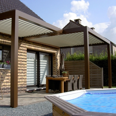 Factory Wholesale Retractable Awning Louvered Roof