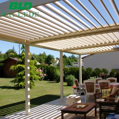 Aluminium outdoor furniture electric louvred roof pergola