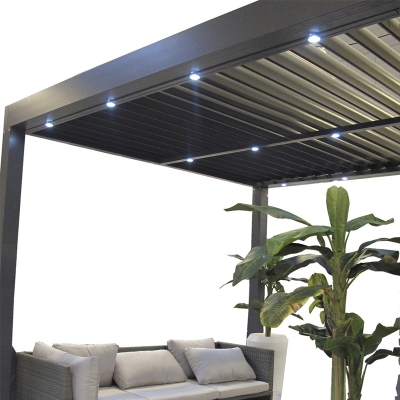 automatic rainproof aluminum louvre pergola gazebo