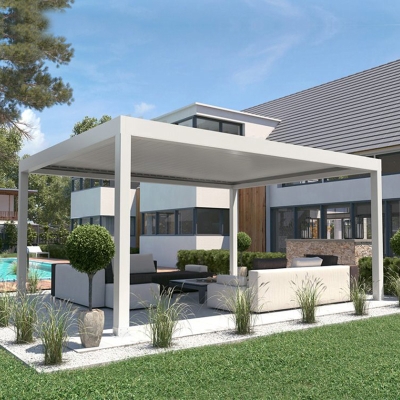 Waterproof blade sunshade louvres aluminium terrace roof louver pergola bioclimatic