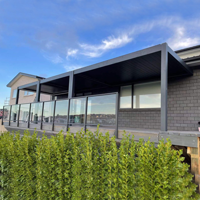 12x3m Wall Mounted Remote Control Waterproof Terrace Pergola