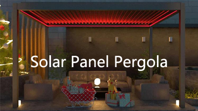2022 new arrival modern solar panel roof pergola kits