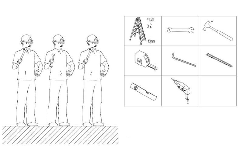 How to install the manual aluminum louvered pergola