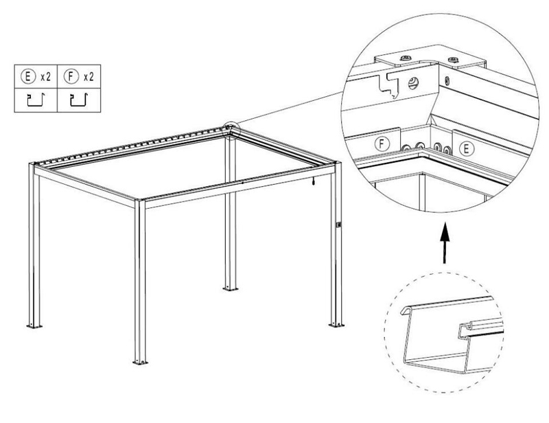 How to install the manual aluminum louvered pergola