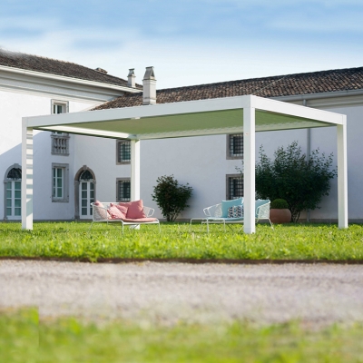 Garden bioclimatiche waterproof electric opening louvre roof pergola covered