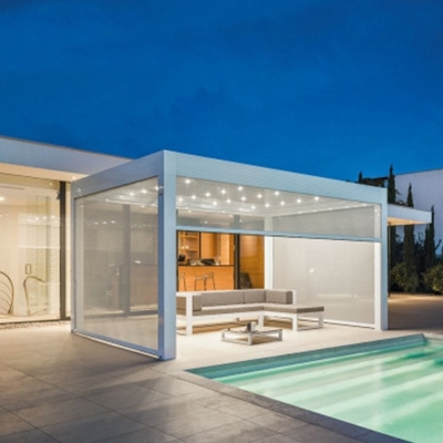 Custom bioclimatic aluminium electric awning pergola roof outdoor