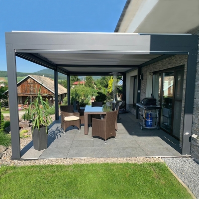 waterproof outdoor louver roof pergola aluminum gazebo