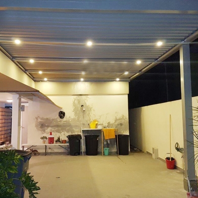 Shanghai aluminium pergolas roof system and gazebos outdoor with operable louver roof