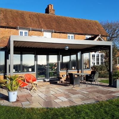 Eco-friendly aluminum aerofoil sun louver roof motorized louvered roof pergola kits