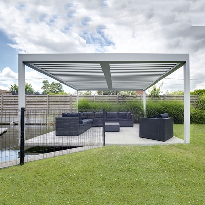Modern patio cover aluminium profile electric pergola kits with louvers