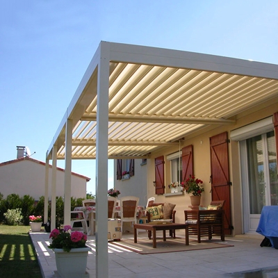Outdoor bioclimatic waterproof aluminium louver pergola