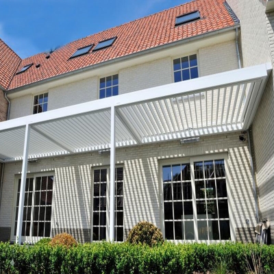 Electric awning garden pergola louver roof patio cover aluminum