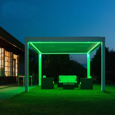 Opening louvre roof pavilion garden electric pergola roof covers for outdoor living