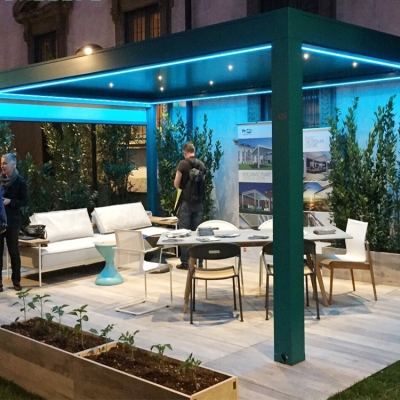 Modern motorized adjustable prefab house shed waterproof garden pergola roof