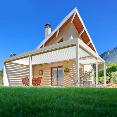 bioclimatique electric aluminum frame pergola gazebo with louvers