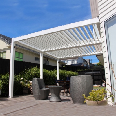 Garden bioclimatic outdoor aluminium louver pergola roof system