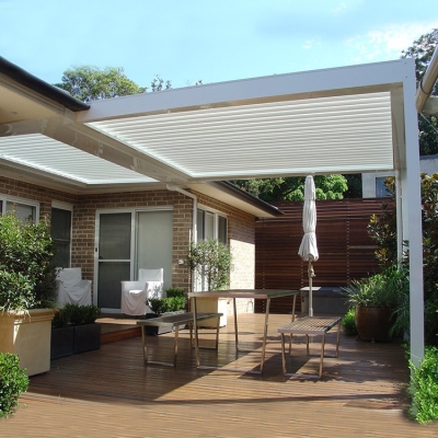 Veranda pergola gazebo aluminium outdoor waterproof opening roof louver