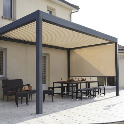 Professional Louver Manufacturer Electric Waterproof Aluminium Pergola