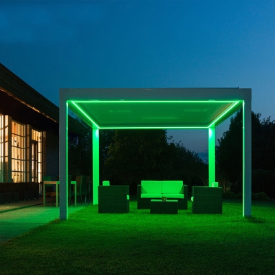 Outdoor garden automatic patio aluminium profile pergola for restaurants