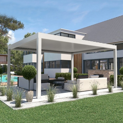 Modern Garden Outdoor Waterproof Custom Bioclimatic Aluminium Pergola Gazebo