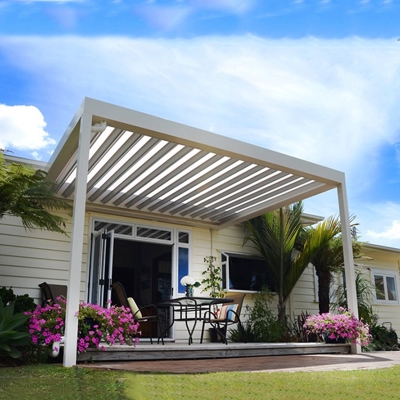 Professional Design Outdoor Trellis Adjustable Louver Roof Pergola Blinds