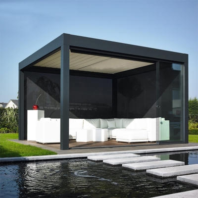 Remote control system electric roof louver pergola waterproof/pergola outdoor garden