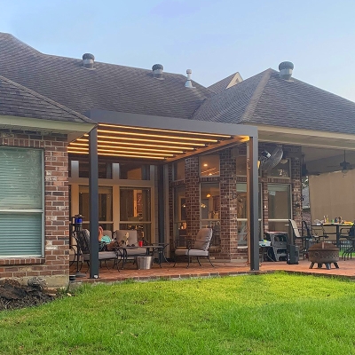 Outdoor aluminium waterproof louver roof gazebo pergola price