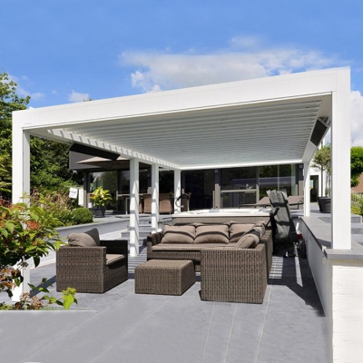 Outdoor garden aluminium louvre waterproof pergola canopy