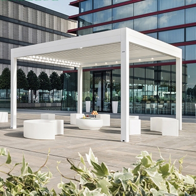 3x3 Bioclimatic Sunshade Louvre Roof Pavilion Aluminum Pergola For Outdoor Living