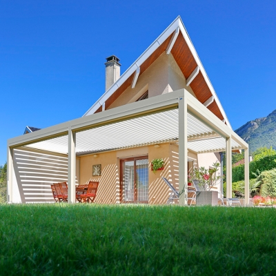 Customized aluminum louver roof gazebo electric outdoor pergola for patio