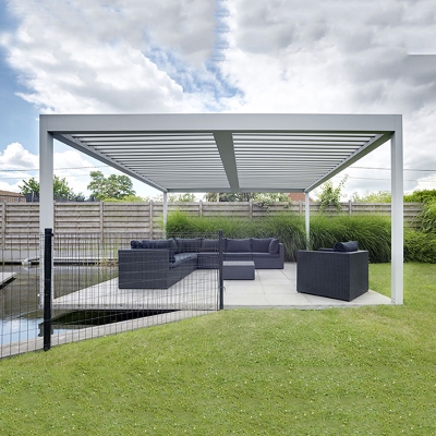 Waterproof Motorized Gazebo Garden Bioclimatic Aluminium Pergola For Garden