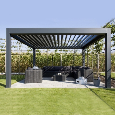 Customized pavilion sun shade aluminium roof louver pergola patio covers