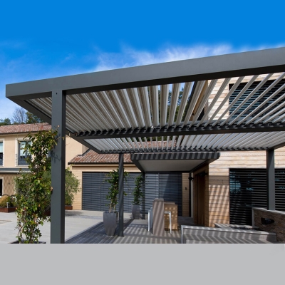 Strong waterproof electric shutter motorized bioclimatic pergola roof aluminium