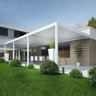 Waterproof roof cover adjustable garden outdoor automatic aluminum pergola louvres