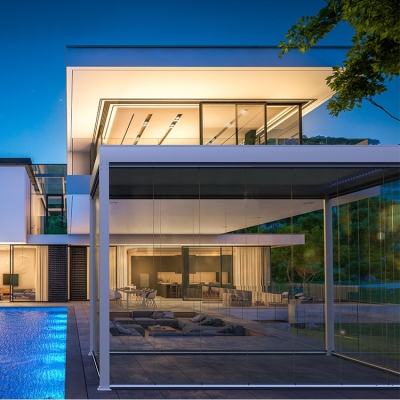 Adjustable pergola louvered roof outdoor deck waterproof roof louvre pergola