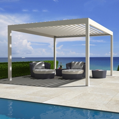 Gorgeous opening louvre pergola system durable blades aluminum pergola