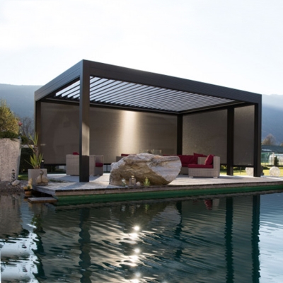 Waterproof operable louver motorized adjustable louver roof pergolas garden aluminium