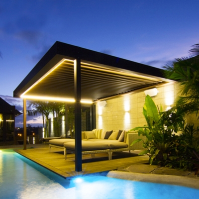 3x3m Outdoor motorized opening roof aluminium frame pavilion gazebo garden pergola metal