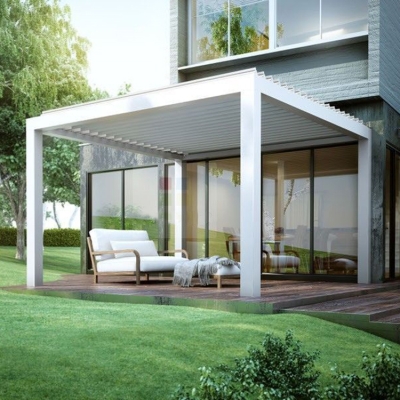 Bioclimatic waterproof louvered folding pergola patio roof/patio roofing aluminum