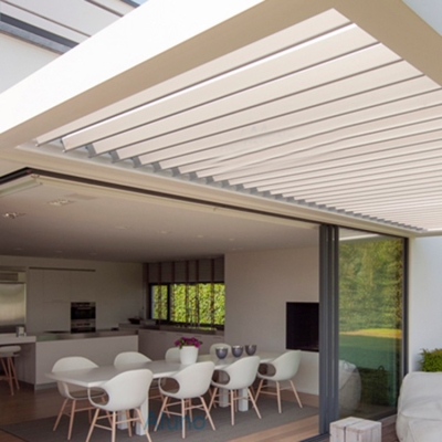 Rain Resistant Pergola Adjustable Shade Louver Roof Manufacturers