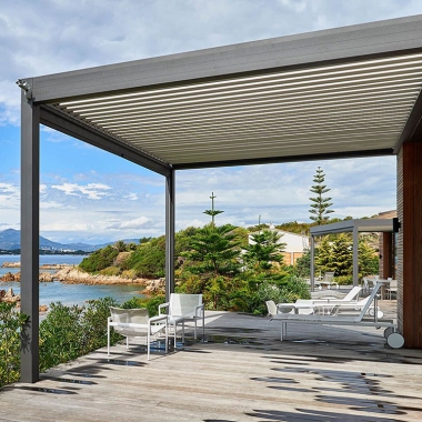 Customized Size Aluminum Outdoor Louvered Roof Garden House Bioclimatic Pergola
