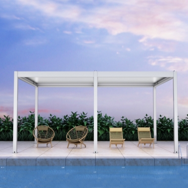 New Modern Easy Assembly Gazebo Aluminum Electric Louvers Bioclimatic Garden Pergola